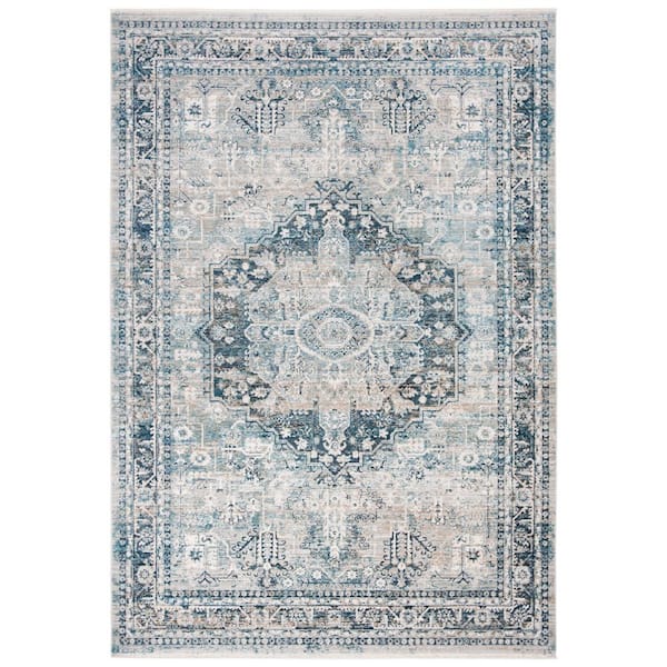 SAFAVIEH Victoria Blue/Gray 9 ft. x 12 ft. Area Rug VIC933F-9 - The ...