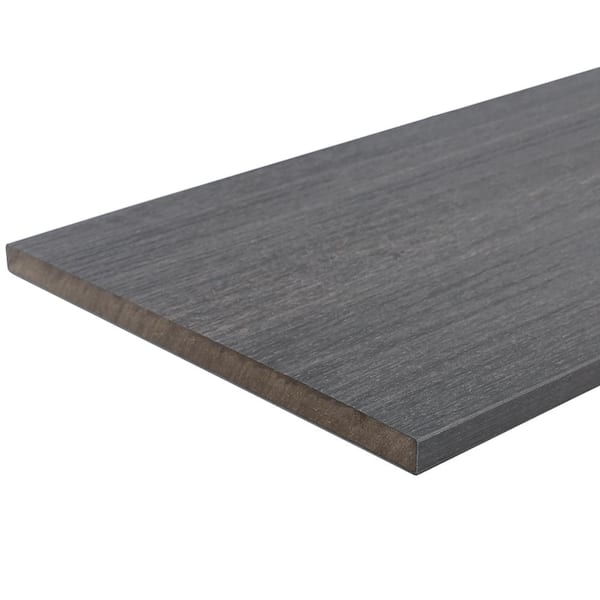 NewTechWood UltraShield Naturale Fascia 0.5 in. x 12 in. x 6 ft. Westminster Gray Composite Fasica Decking Board