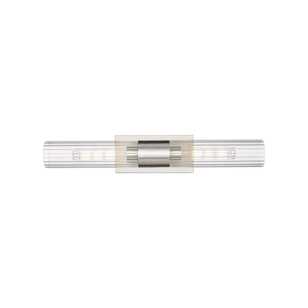 Empire 24.75 in. 2-Light Satin Nickel Vanity Light with Glass Shade price history on PriceWatchPro