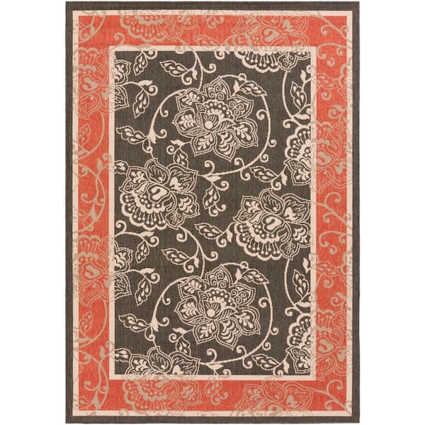 Livabliss Tereza Black 9 ft. x 13 ft. Indoor/Outdoor Patio Area Rug