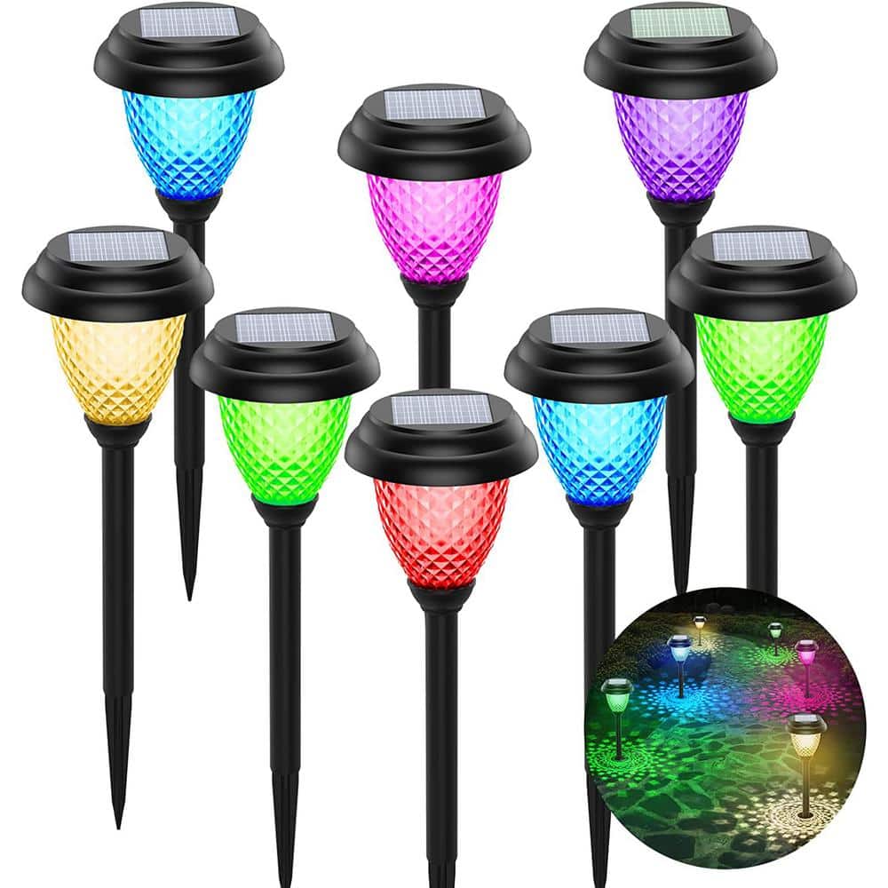 Cubilan Solar Pathway Lights Outdoor Warm White and Color Changing  Waterproof Landscape Path Lights Solar Powered (8-Pack) B092ZWZH46 - The  Home Depot