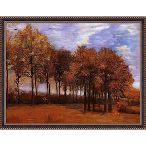 Autumn Landscape by Vincent Van Gogh Verona Black and Gold Braid Framed Nature Painting Art Print 40.75 in. x 52.75 in.