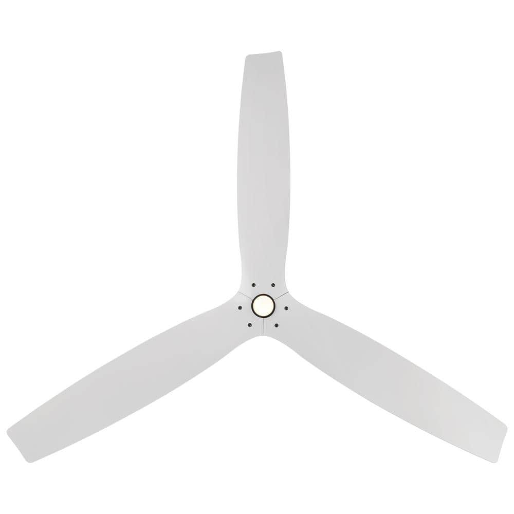 Matte Black and White 60'' Smart Ceiling Fan with LED Light