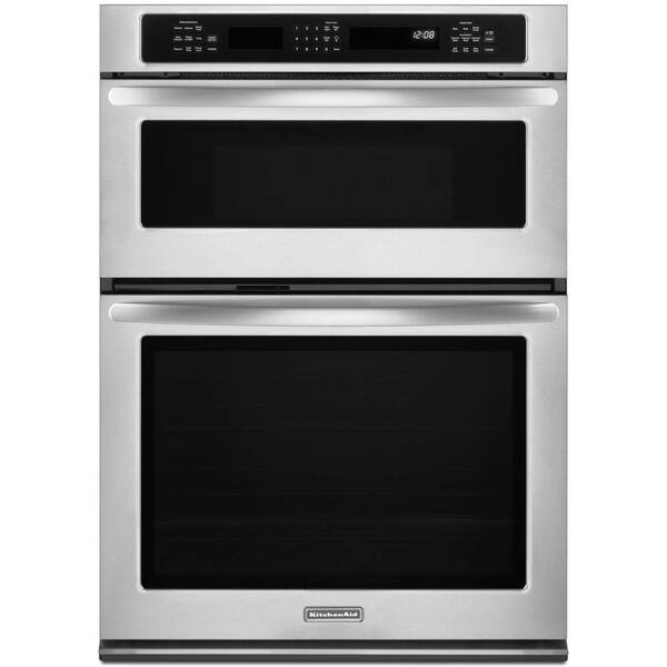 KitchenAid Architect Series II 27 in. Electric Convection Wall Oven with Built-In Microwave in Stainless Steel