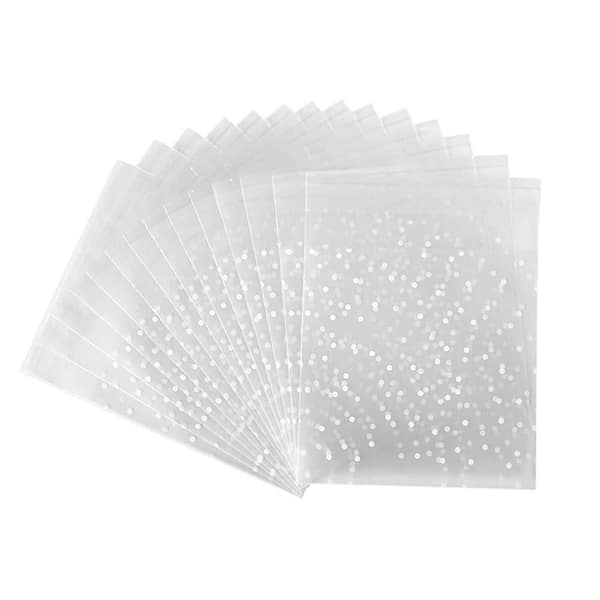 4 in. x 4 in. Self Adhesive Cellophane Treat Bags with Seal 4 Mils Resealable Packaging with Thank You Labels 100-Piece