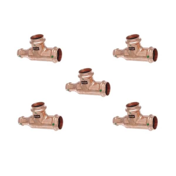 Viega ProPress 1 in. x 1/2 in. x 1 in. Press Copper Tee (5-Pack)