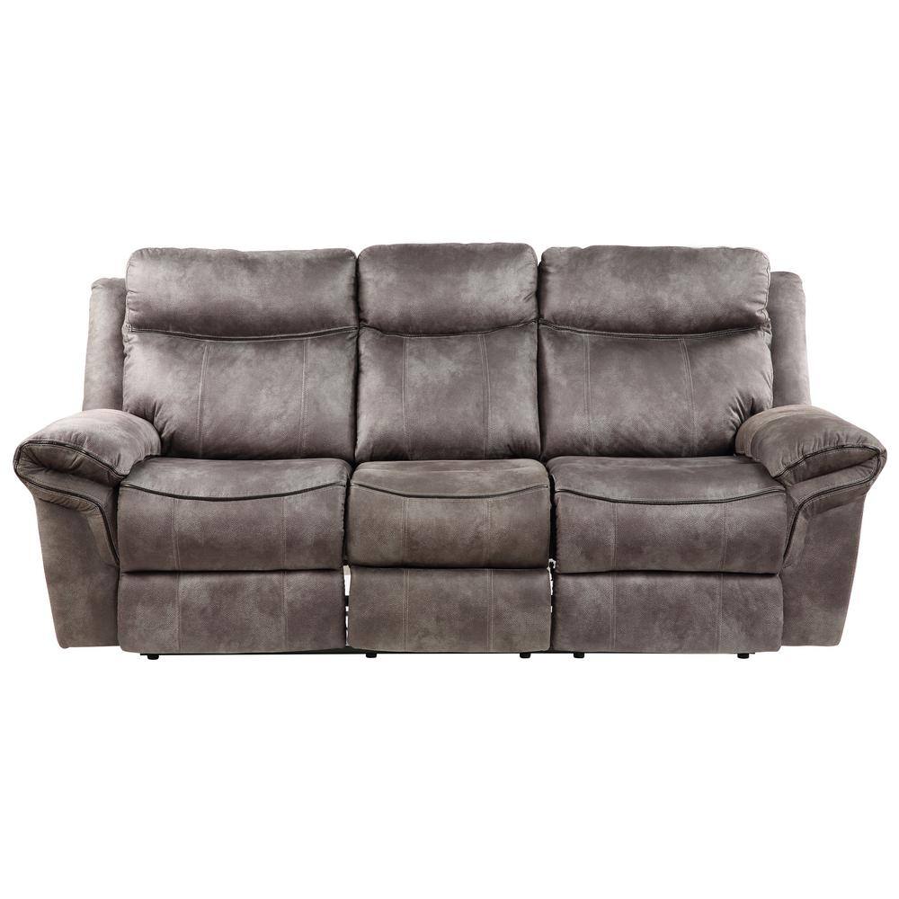 Nashville 88 in. Pillowtop Arms Gray Fabric Recliner Sofa price history on PriceWatchPro