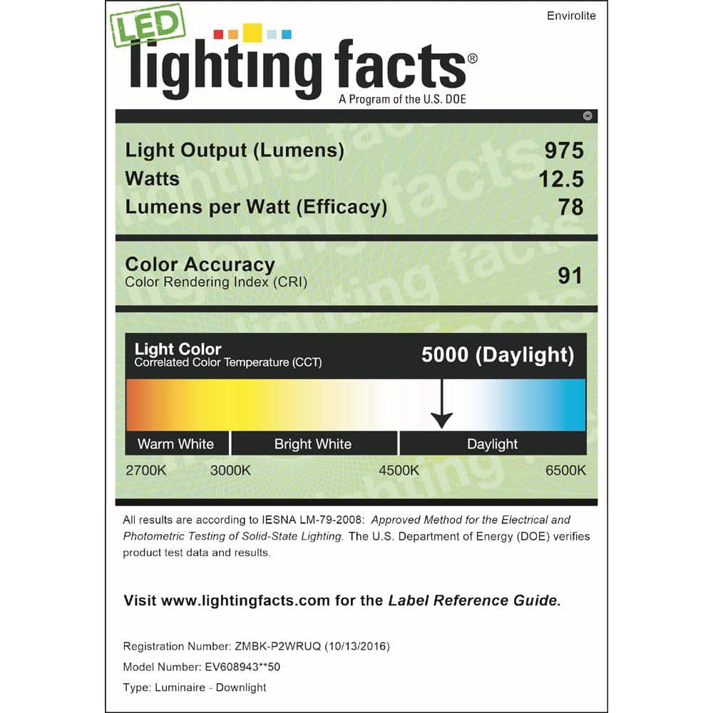 6-Inch White Aluminum LED Recessed Lighting Kit