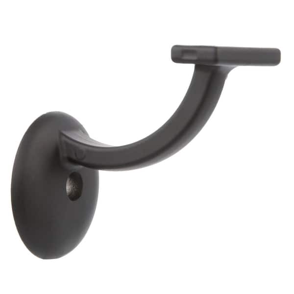 EVERMARK Stair Parts 2-3/4 in. x 2-1/16 in. Black Aluminum Alloy Heavy Duty Wall Rail Mounting Bracket