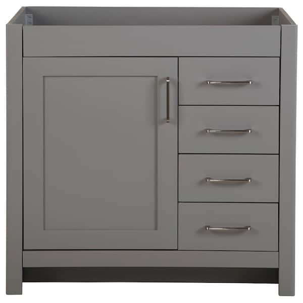 Home Decorators Collection Westcourt 36 in. W x 22 in. D x 34 in. H Bath Vanity Cabinet without Top in Sterling Gray