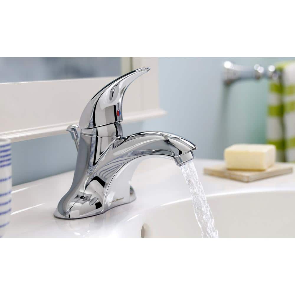 Polished Chrome Single Handle Centerset Bathroom Faucet