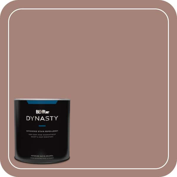 BEHR DYNASTY 1 qt. Home Decorators #HDC-NT-07 Hickory Branch Satin Enamel Interior Stain-Blocking Paint and Primer