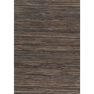 Kasumi Slate Grasscloth Peelable Wallpaper (Covers 72 sq. ft.)