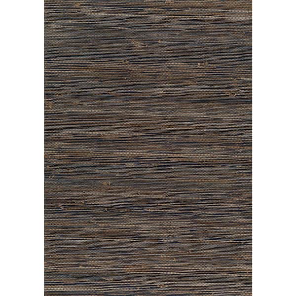 Kenneth James Kasumi Slate Grasscloth Slate Wallpaper Sample