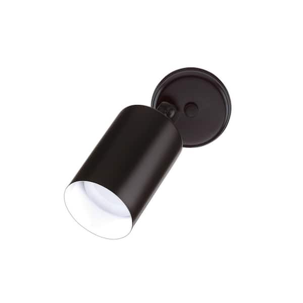 Single Bullet 75-Watt Black Outdoor Wall Lantern Sconce