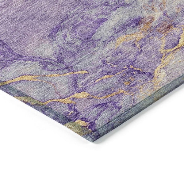 Chantille Machine Washable Indoor/Outdoor Abstract ACN2110 Purple 3 ft. x 5 ft. Area Rug