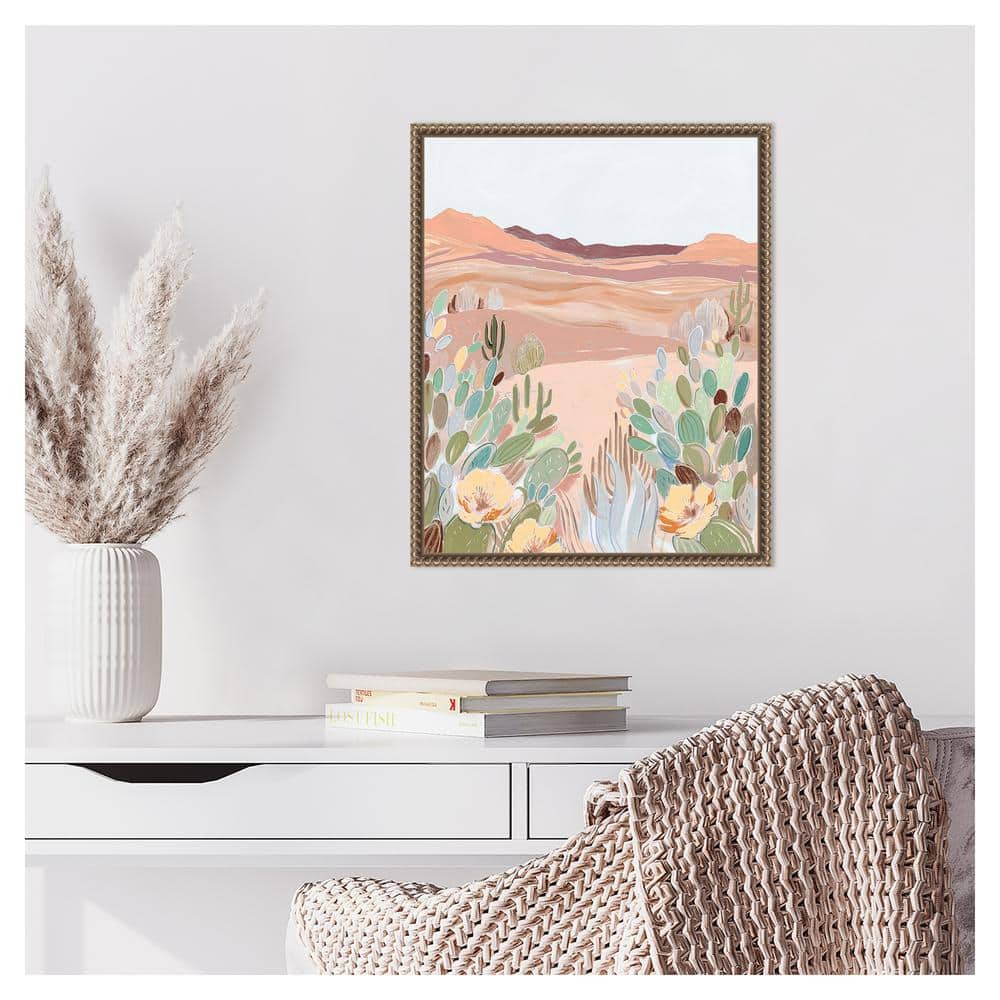 Warm Sunbaked Desert II Bronze Framed Canvas Wall Art
