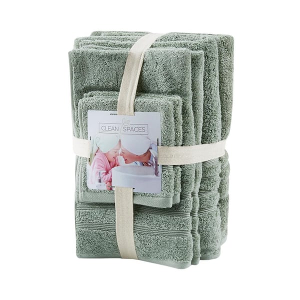 Nurture 6-Piece Green Sustainable Antimicrobial Cotton Bath Towel Set