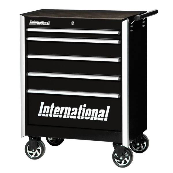 International Pro Series 27 in. 5-Drawer Cabinet, Black
