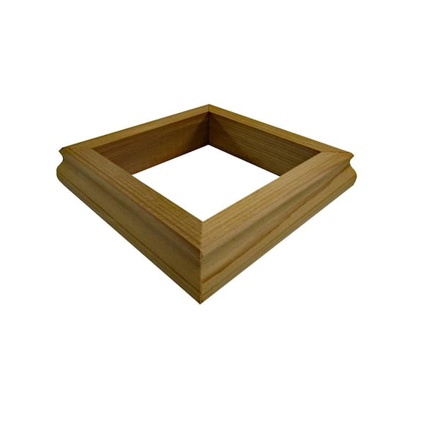 RICH PRAIRIE CUSTOM WOODS LLC 4 in. x 4 in. x 1 in. Tall Cedar Post Base Trim