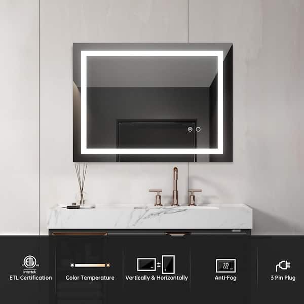 Buy Gmhehly LED Bathroom Mirror with Lights, 32x24 Inch LED