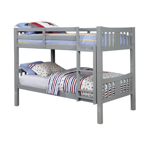 Cameron Gray Twin Size Bunk Bed