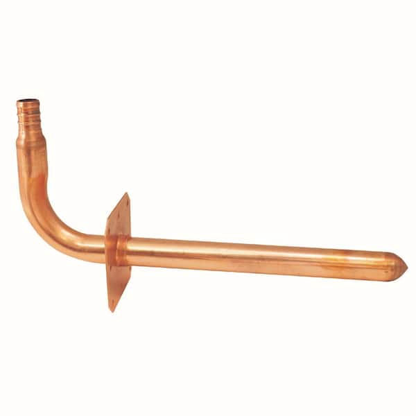 8 in. x 1/2 in. Copper PEX-B Barb Stub-Out 90-Degree Elbow with Flange