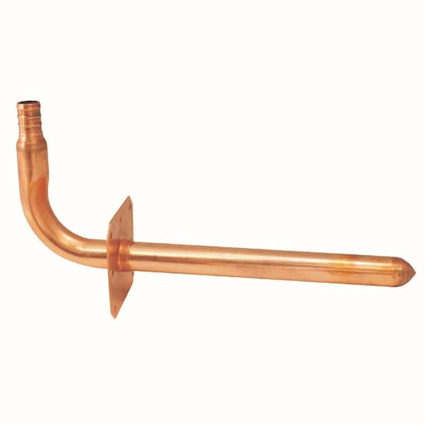 Apollo 8 in. x 1/2 in. Copper PEX Barb Stub-Out 90-Degree Elbow with Flange