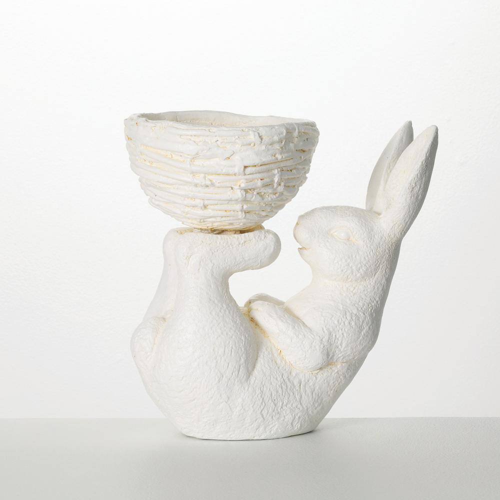 SULLIVANS 12.5 in. L x 8.5 in. W x 13.5 in. H, 3.7 qts. White Indoor ...