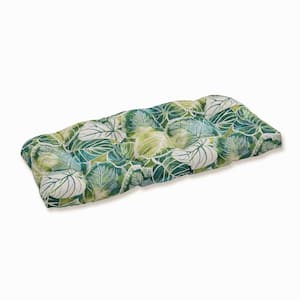 Tropical Rectangular Outdoor Bench Cushion in Green