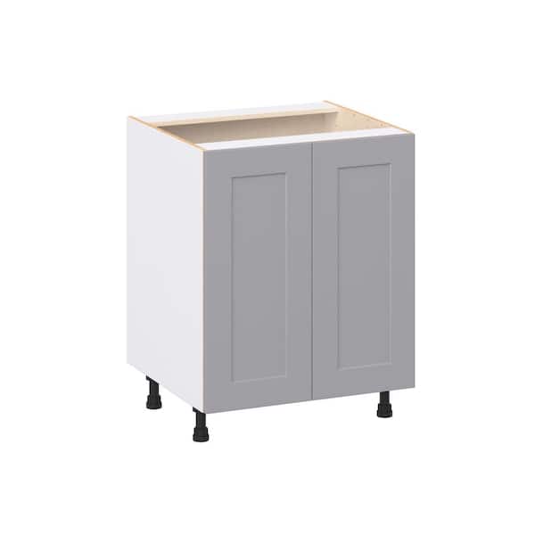 J COLLECTION Roseland 27 in. W x 24 in. D x 34.5 in. H Assembled Shaker Sink Base Kitchen Cabinet in Slate Gray