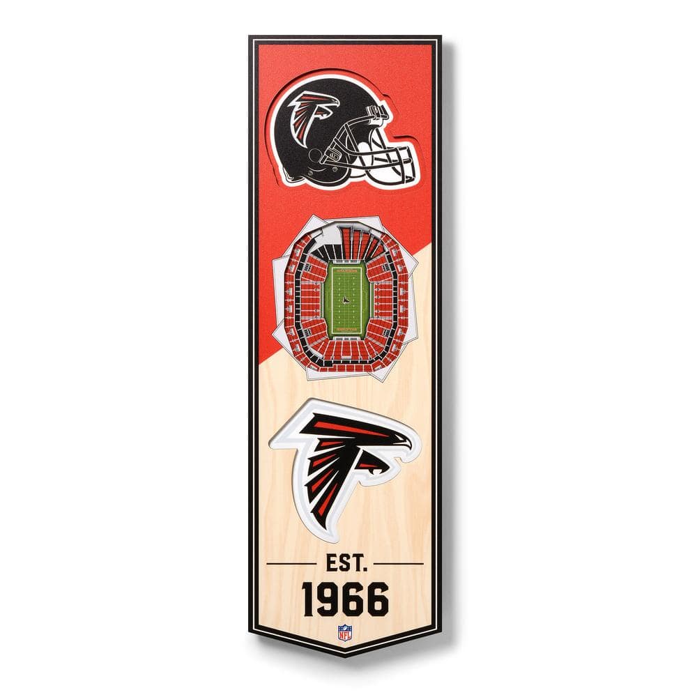 YouTheFan NFL Atlanta Falcons 6 in. x 19 in. 3D Stadium  Banner-Mercedes-Benz Stadium 0953920 - The Home Depot