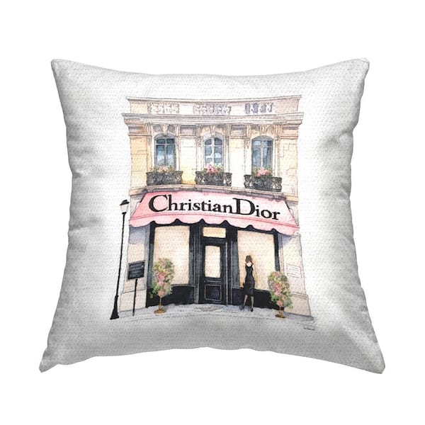 Stupell Industries Glam Fashion Storefront Multi-Color Square Outdoor Throw Pillow
