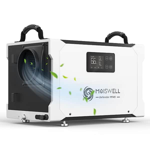 145 pt. 6,000 Sq. Ft. Bucketless Energy Star Commercial Dehumidifier in. White with Auto Defrost for Basement