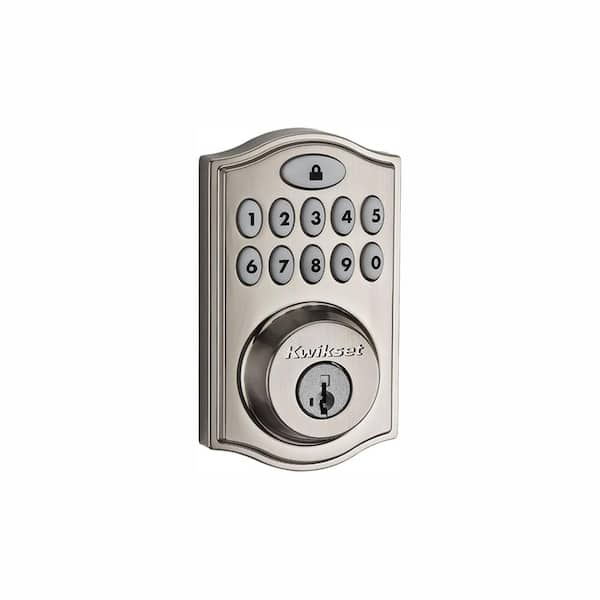 Kwikset Z-Wave SmartCode 914 Satin Nickel Single Cylinder Electronic Deadbolt Featuring SmartKey Security