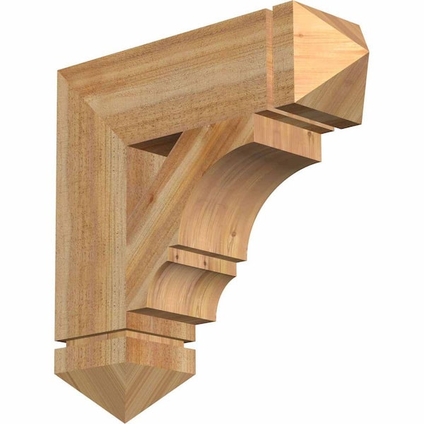 Ekena Millwork 6 in. x 22 in. x 22 in. Western Red Cedar Balboa Arts and Crafts Rough Sawn