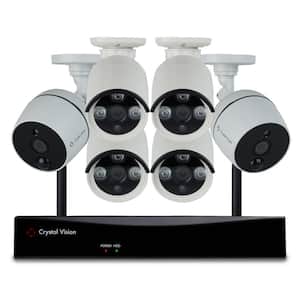 8-Channel Wireless 1080p Full HD 2MP 2TB Hard Drive Surveillance System with 2 Audio Cameras and 4 Standard Cameras