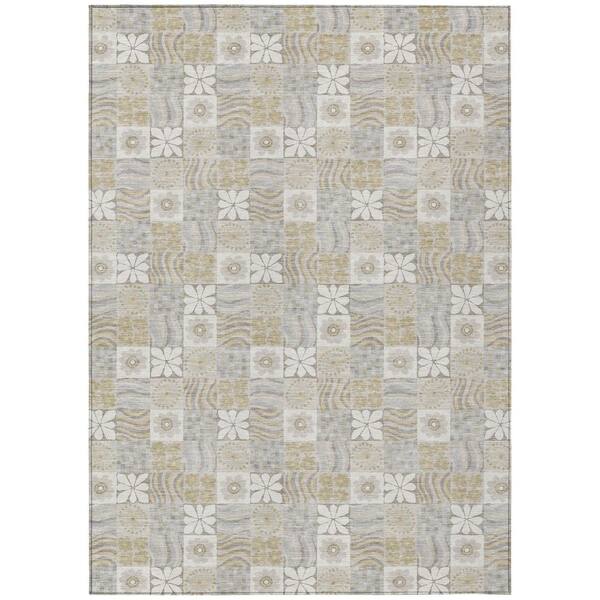 Chantille Machine Washable Indoor/Outdoor Abstract ACN2922 Ivory 10 ft. x 14 ft. Area Rug