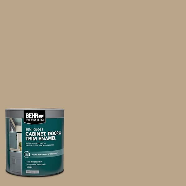BEHR PREMIUM 1 qt. #710D-4 Harvest Brown Semi-Gloss Enamel