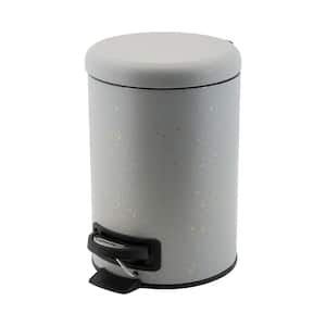 Speckled Design 3 l Step Bin with Lid Trash Can in Grey