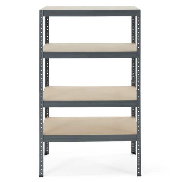 Seville Classics Steel Heavy Duty 4-Tier Utility Shelving Unit (60-in W x  24-in D x 72-in H), Silver in the Freestanding Shelving Units department at