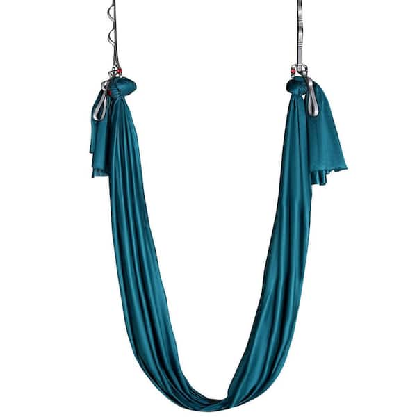 Aerial Yoga Hammock and Swing, 5.5 Yards, Nylon Fabric Kit with Rigging and Guide, Antigravity Fitness, Green