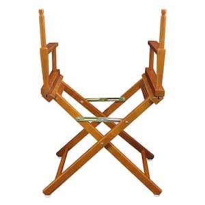 18 in. Director's Chair Honey Oak Solid Wood Frame