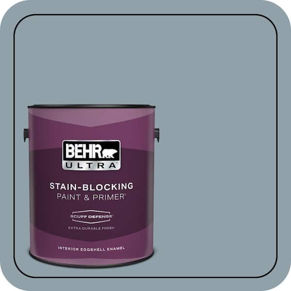 BEHR ULTRA 1 Gal. #N480-4A Dusty Denim Extra Durable Eggshell Enamel Interior Paint and Primer