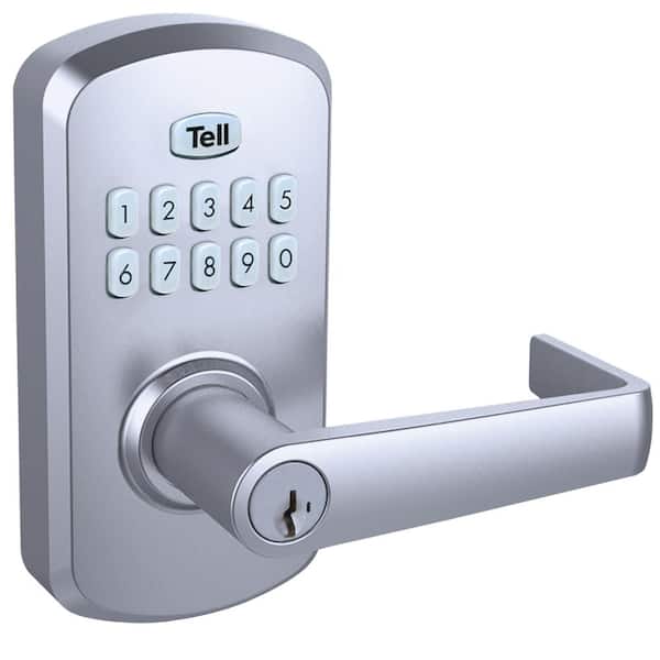 Tell Manufacturing Tell Commercial LE2000 Electronic Keypad Lock with Cortland Handle in Satin Chrome