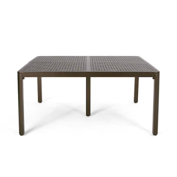 Anky Red Square Aluminum 29 in. H Outdoor Dining Table