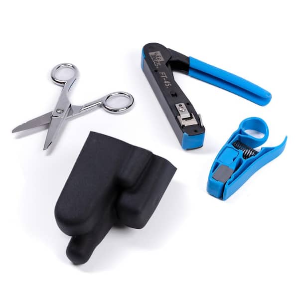 IDEAL Feed-Thru RJ45 Installation Hip Kit with FT-45 Crimper 