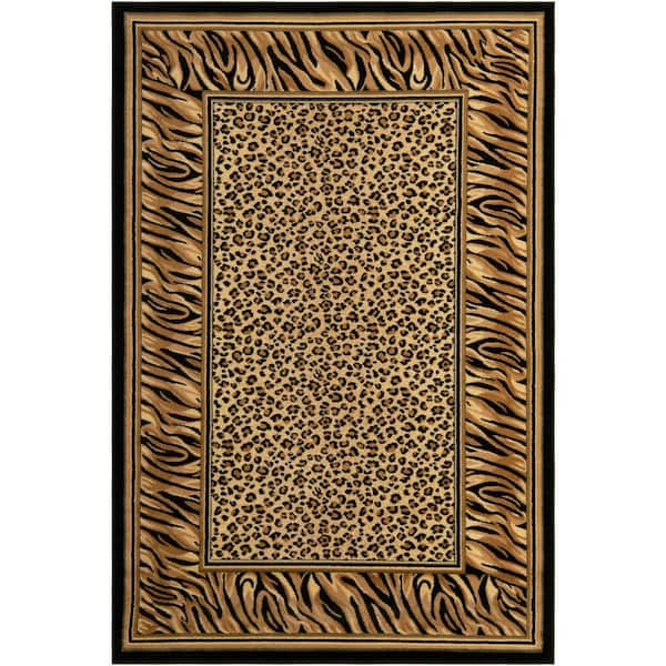 Unique Loom Wildlife Cheetah Light Brown 6' 0 x 9' 0 Area Rug