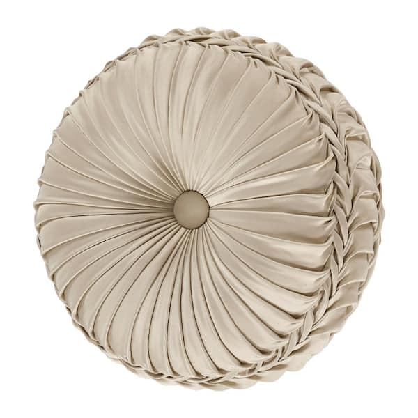 Unbranded Jillian Polyester Tufted Round Decorative Throw Pillow 15 x 15 in.