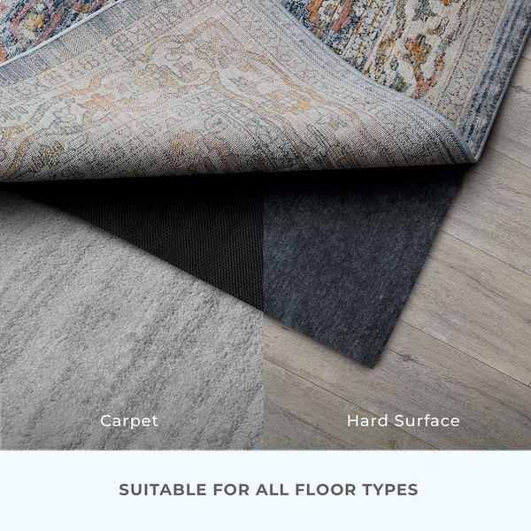 Superior Hard Surface and Carpet Rug Pad - Grey - On Sale - Bed